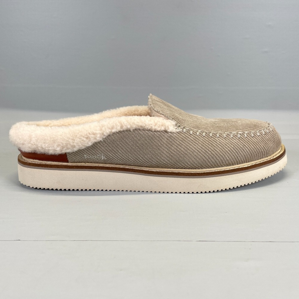 Sanuk Grateful Dead Cozy Slippers Womens Size 10 Gray Corduroy Slip On Shoes